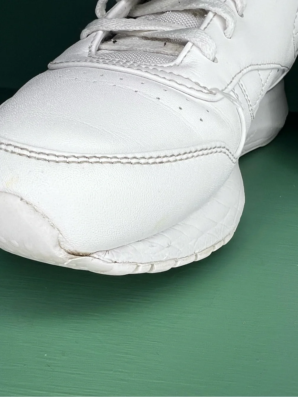 Reebok White Leather Low-Top Sneakers